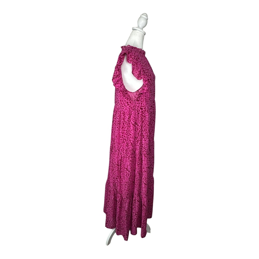 entro Hot Pink Leopard Print Maxi Dress - Picture 6 of 12
